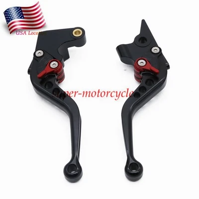For Yamaha FJ-09/MT-09 Tracer 2015-2020 CNC Brake Clutch Levers Short Black USA - Image 1 of 4