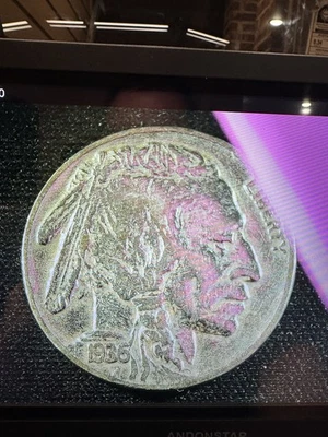 Moneda de níquel cabeza de búfalo 1936 P prueba brillante Foto 1 de 4