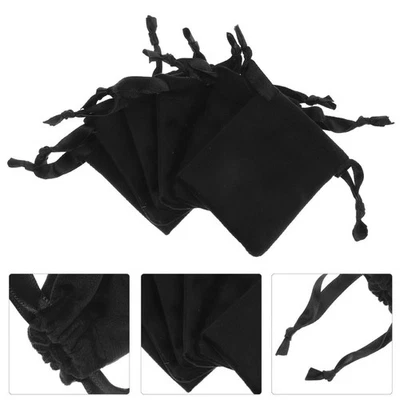  10 Pcs Small Drawstring Pouch Drawstrings Velvet Bags Travel Jewelry - Image 1 of 4