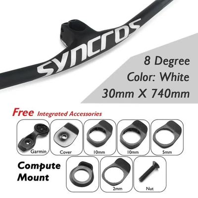 Manillar de bicicleta de montaña de carbono Syncros 8 grados con potencia 30/40/50 mm Foto 1 de 4