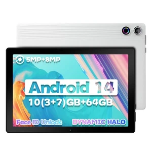 2025 10.1" WIFI Tablet Android 14 HD Tablet Pad Quad-Core Netflix Doppia Fotocamera - Foto 1 di 6