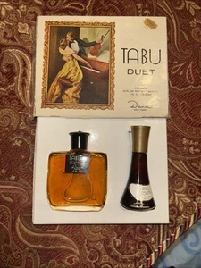 VTG TABU Cologne Boxed Set/bath Oil Rare Set/Bottle Gift 2 fl oz & 1/2oz Nos - Picture 1 of 9