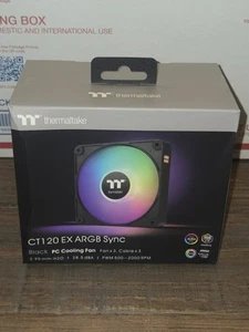 Thermaltake CT120 EX ARGB Sync PC Cooling Fan (3-Fan Pack), Magnetic Connection - Photo 1/5