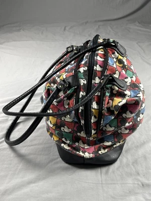 Bolso de Mano Vintage Mickey & Co Disney Para Mujer Negro Multicolor Cremallera Superior Hombro Años 90 Foto 1 de 4