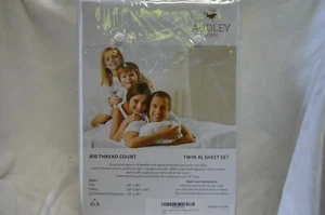  Audley Home 100% Egyptian Cotton 800TC 3 Piece TWINXL Size Sheet Set LIGHT BLUE - Picture 1 of 5