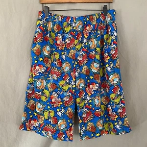Ren & Stimpy Pajama Shorts Mens Large Y2K Comic Nickelodeon PJs MTV - Picture 1 of 5