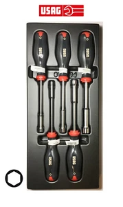 USAG 599/299 Serie Set 5 cacciaviti a bussola esagonale con Termoformato - Foto 1 di 2