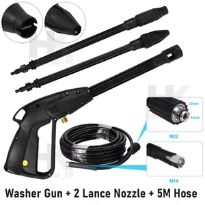 High Pressure Washer Spray Gun+2 Lance Nozzle +5M Washing Hose for Karcher K2-K7 - Picture 1 of 10