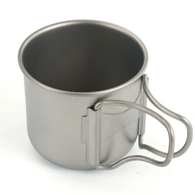 New Titanium 200ml Cup with Folding Handles - CUP- 200 - Outdoor Camping Mug - Image 1 of 4