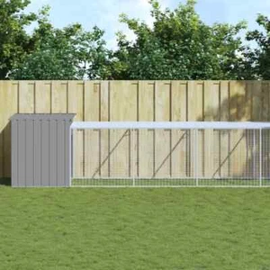 Gallinero con Corral Jaula de Gallinas Caseta Animales Acero Galvanizado vidaXL - Imagen 1 de 82