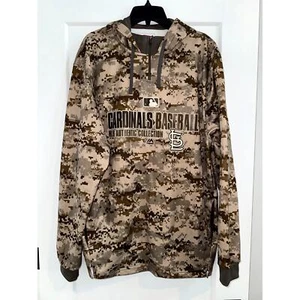 St Louis Cardinals MLB Majestic Authentic Collection Camo Hoodie XL - Picture 1 of 8