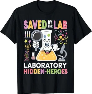 Lab Week 2025 Saved By The Lab Retro Medical Laboratory Tech T-Shirt - Picture 1 of 5