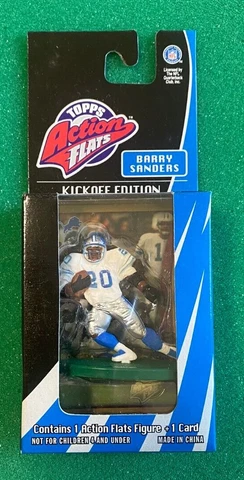 NFL 1998 BARRY SANDERS Topps Action Flats Figure Detroit Lions NEW IN PACKAGE Cover