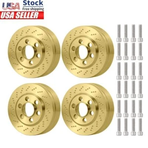 2/4PCS Brass Wheel Weight For SCX10 1/10 2.2" Beadlock Wheel Rims RC Crawler Car - Picture 1 of 12