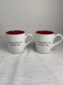  That's All Mug - Rosso - Le renne stanno arrivando tazze da tè caffè set di 2 - Foto 1 di 14