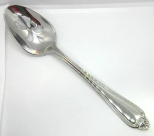 Pfaltzgraff BISCAYNE *1 Pierced Serving Spoon/Tablespoon* 8 1/4" Stainless - Picture 1 of 5