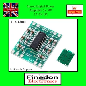 2x Super Mini Stereo Digital Power Amplifiers Board 2x 3W PCB PAM8403 - Picture 1 of 3