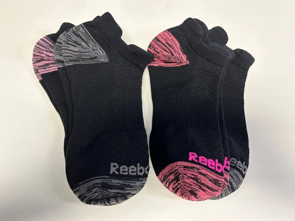 Pacote com 4 meias femininas Reebok corte baixo tamanho 4-10 NOVAS - Imagem 1 de 1