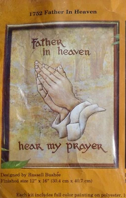 Father In Heaven Creative Circle 1752 Needlepoint Stitchery Kit Praying Hands - Image 1 of 4