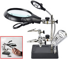 Beileshi 2.5X 7.5X 10X LED Light Helping Hands Magnifier Soldering Station,Magni