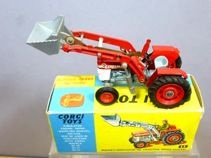 CORGI   No.69     MASSEY-FERGUSON 165 TRACTOR  & SHOVEL .         MIB - Picture 1 of 12