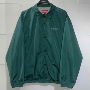 Supreme 23aw Nyc Coaches Jacket Size L Green Logo Outerwear Mens - Picture 1 of 7
