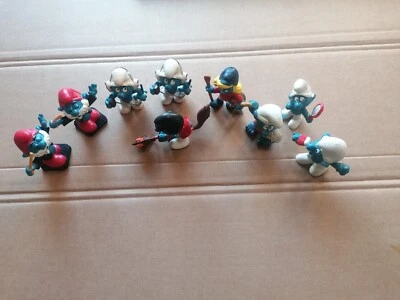 Schlumpf Schleich Peyo Smurf 70er Dirigent Funker Reiter Reiterin Bad SpiegelEis - Bild 1 von 4