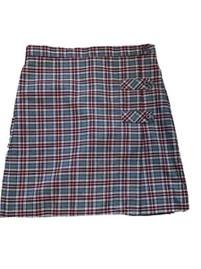 Becky Thatcher Elderwear Girls Red Gray Plaid School Skirt Skort Uniform 10.5 - Picture 1 of 9