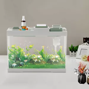 LED Tabletop Storage Fish Tank 5V Narrow Fish Tank Desktop Acrylic Fish Tank ABS - Picture 1 of 16
