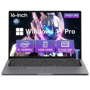 Blackview AceBook 12 Gaming Laptop Intel I5 16" 16GB DDR4 512GB SSD Win 11 Pro - Bild 1 von 12