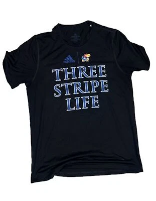 KU University Of Kansas Jayhawks Black T-Shirt Medium  - Image 1 of 2