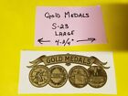 (1) GOLD MEDALS ANTIQUE SCALE & COIN MACHINE DECAL   #S-23 LARGE  4-3/4" GOLD