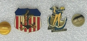 US Navy Military Veteran Vietnam Pin Lady It’s An Adventure Anchor - Lot of 2 - Picture 1 of 3