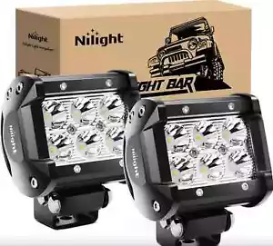 Nilight 2PCS 18W 1260lm Spot Driving Fog Light Off Led Lights, White - Picture 1 of 14
