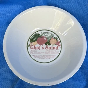 Vintage Chef’s Salad Recipe Bowl - Picture 1 of 1