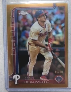 2025 Topps Chrome Jt Realmuto Gold Refractor # 46/50 Nice Card! - Bild 1 von 7