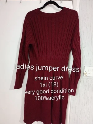 Ladies Warm Jumper Dress From Shein Curve In 1xl (18) In Very Good Condition - Image 1 of 3