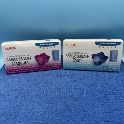 2x Xerox Phaser 8560 / 8560MFP Solid Ink Genuine Cyan, Magenta - Image 1 of 3