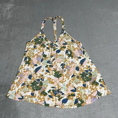 Camiseta sin mangas Urban Outfitters Ecote para mujer pequeña floral boho colorida playa Foto 1 de 4