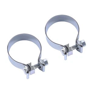 2pcs 3" Narrow Band Exhaust Clamp Lap Joint Sleeve Coupler T409 Stainless Steel - Picture 1 of 6