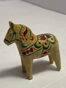 Vintage Nils Olsson Wooden Hand Painted Swedish Dahlia Horse Brown Made Sweden - Picture 1 of 4