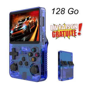 R36S Console Rétro Gaming 128Go Jeux Préinstallés Écran HD 3.5’’ Joystick Double - Foto 1 di 6