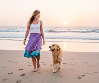 Mini Falda Bohemia Envolvente Vintage Sari Seda Sólida Hippie Festival L-20" Foto 1 de 3