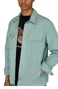 A.P.C. Alex Blouson Alex Vert Amande Cotton Shirt Jacket, Size Large New - Picture 1 of 9