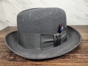 ☆VINTAGE☆ ~7 3/4 DOBBS THE Popular TEXAS Guild Edge Brim Fedora HAT~ ☆LOOK☆ - Bild 1 von 9