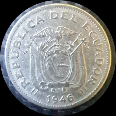 Moneda de 1 armas Sucre ecuatoriana 1946  Foto 1 de 2