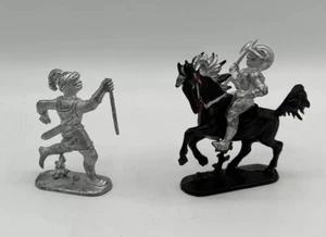 JEAN HOEFLER/ALEMANIA OCCIDENTAL Lote de 2 CABALLEROS PLATEADOS Y 1 CABALLO NEGRO/PLATEADO DE COLECCIÓN - Imagen 1 de 16
