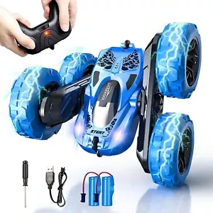 4WD 2.4Ghz RC Stunt Car Toy, High Speed Double Sided Rotating Vehicle 360 Flips - Picture 1 of 6