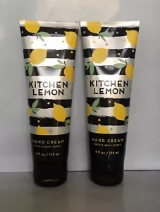 NEW Lot Of 2 Bath & Body Works KITCHEN LEMON Hand Cream 4 Oz Large Size - Picture 1 of 1