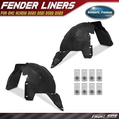 2x Forro de guardabarros interior PET termoformado delantero para GMC Acadia 2020 2021 2022 2023 Foto 1 de 4